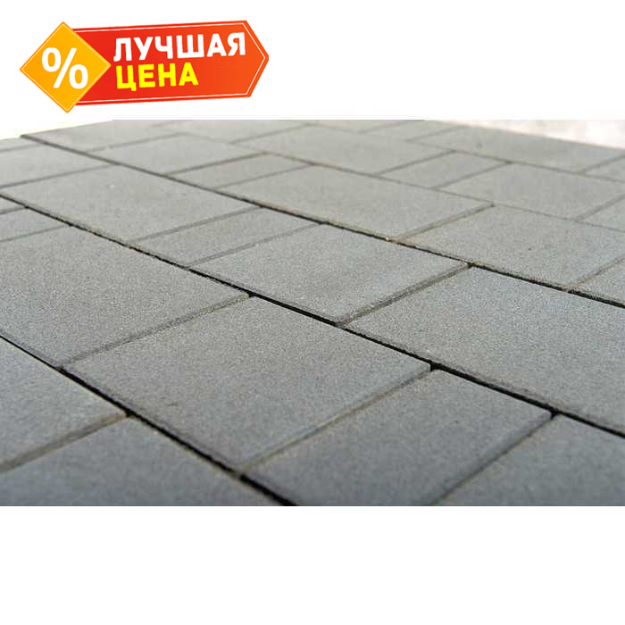 Плитка тротуарная BRAER Старый город Ландxаус серый, толщина 60 мм